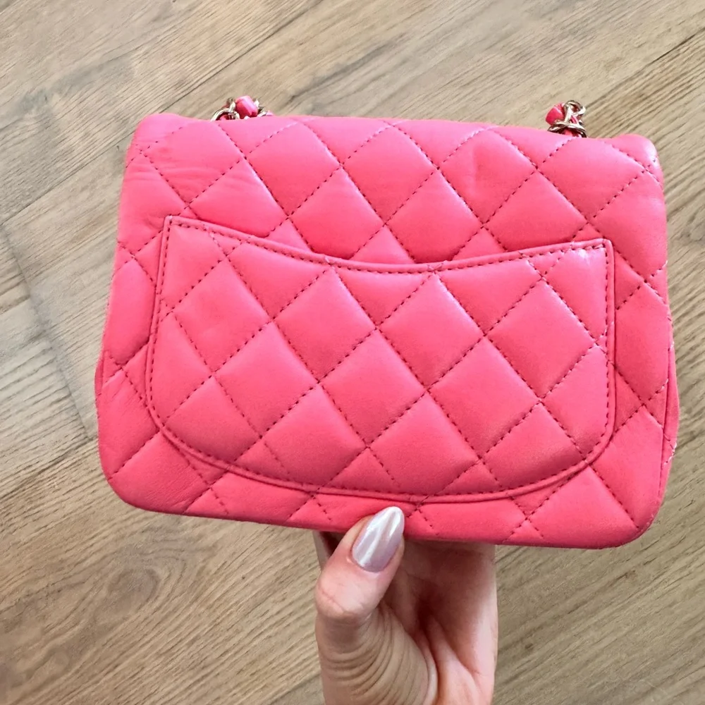 Chanel Vibrant Pink Quilted Mini Bag - Picture 3 of 8